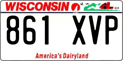 WI license plate 861XVP