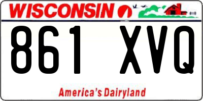 WI license plate 861XVQ