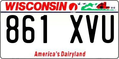 WI license plate 861XVU