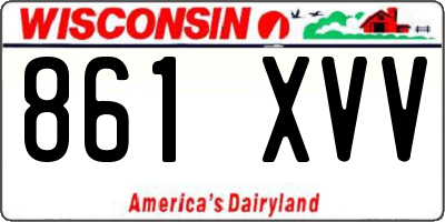 WI license plate 861XVV