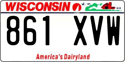 WI license plate 861XVW