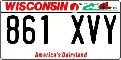 WI license plate 861XVY