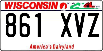 WI license plate 861XVZ