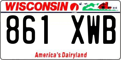 WI license plate 861XWB