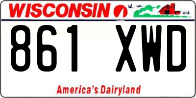 WI license plate 861XWD