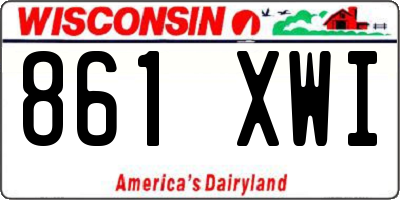 WI license plate 861XWI