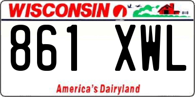 WI license plate 861XWL
