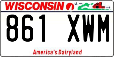 WI license plate 861XWM