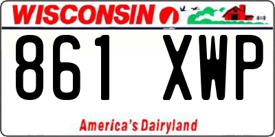 WI license plate 861XWP