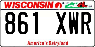 WI license plate 861XWR