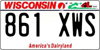WI license plate 861XWS