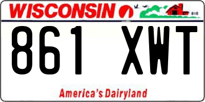 WI license plate 861XWT