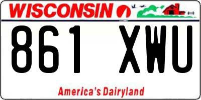 WI license plate 861XWU