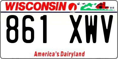WI license plate 861XWV