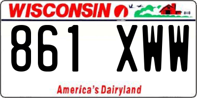WI license plate 861XWW