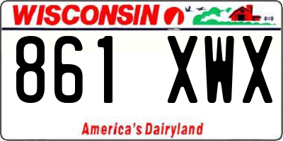 WI license plate 861XWX