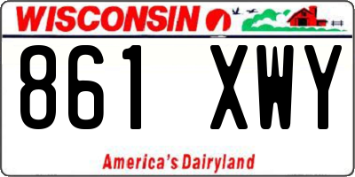 WI license plate 861XWY