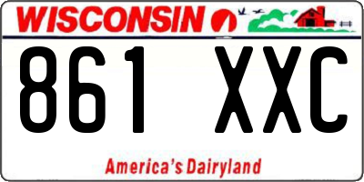 WI license plate 861XXC