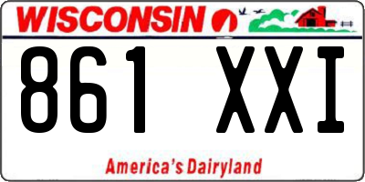 WI license plate 861XXI