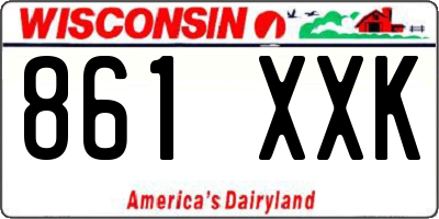 WI license plate 861XXK