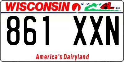 WI license plate 861XXN