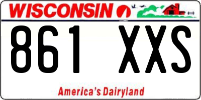 WI license plate 861XXS