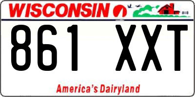 WI license plate 861XXT