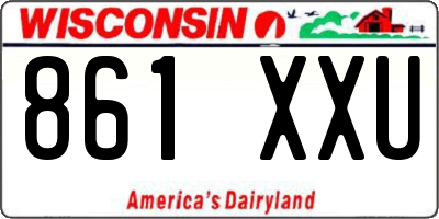 WI license plate 861XXU