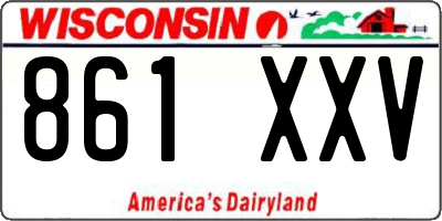 WI license plate 861XXV