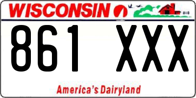 WI license plate 861XXX