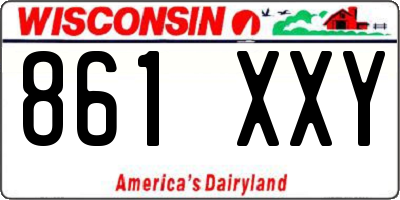 WI license plate 861XXY
