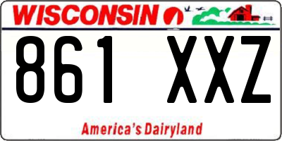WI license plate 861XXZ