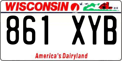 WI license plate 861XYB