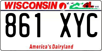 WI license plate 861XYC