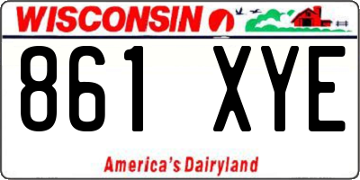 WI license plate 861XYE