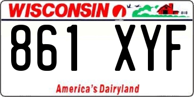 WI license plate 861XYF