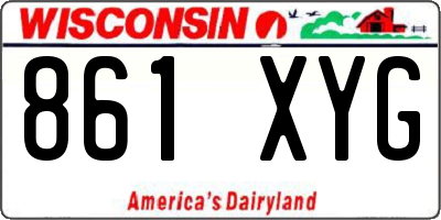 WI license plate 861XYG