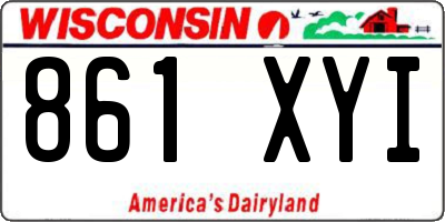 WI license plate 861XYI