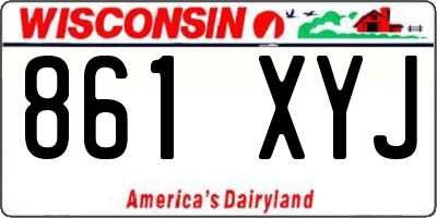 WI license plate 861XYJ