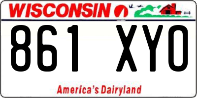 WI license plate 861XYO