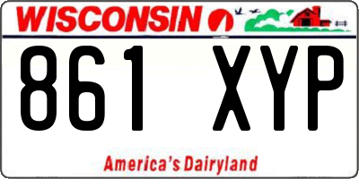 WI license plate 861XYP