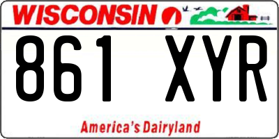 WI license plate 861XYR