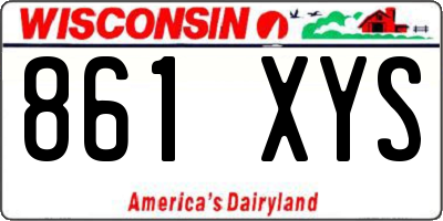 WI license plate 861XYS