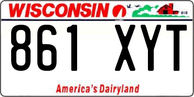 WI license plate 861XYT