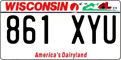 WI license plate 861XYU