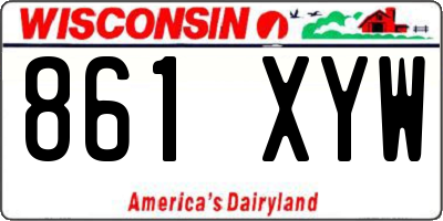 WI license plate 861XYW