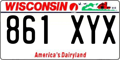 WI license plate 861XYX