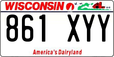 WI license plate 861XYY