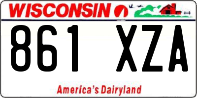 WI license plate 861XZA