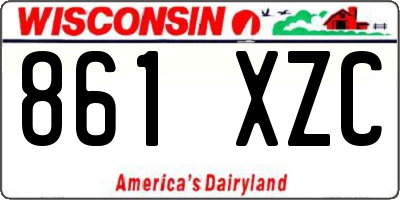 WI license plate 861XZC